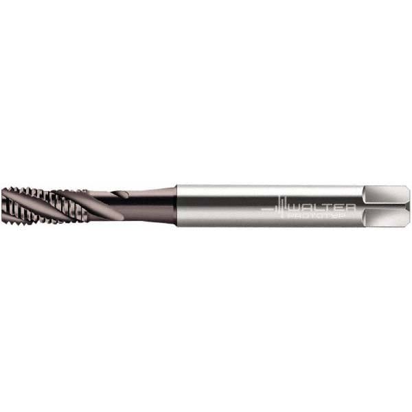 Spiral Flute Tap: M4x0.70 Metric, 3 Flutes, Bottoming, 6HX Class of Fit, Cobalt, Hardlube Coated