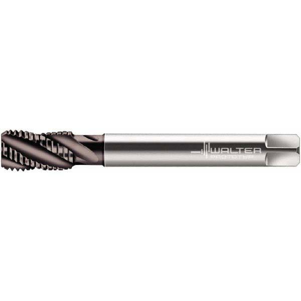 Spiral Flute Tap: M24x3.00 Metric, 5 Flutes, Bottoming, 6HX Class of Fit, Cobalt, Hardlube Coated