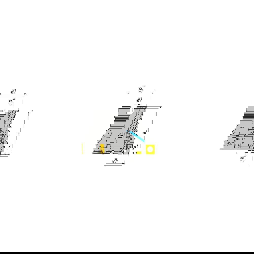 Indexable Square-Shoulder Face Mill: A491.50.R.05-12, 22.0000