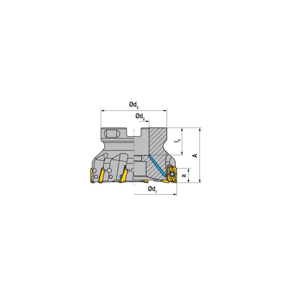 Indexable Square-Shoulder Face Mill: A211.80.R.06-20, 27.0000