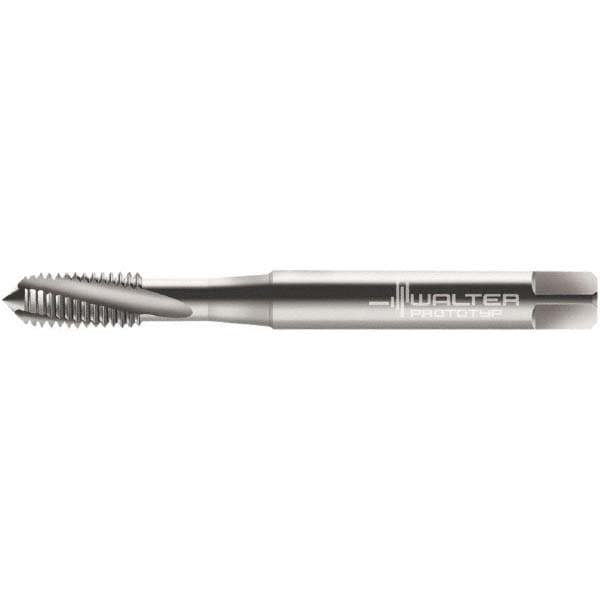Spiral Flute Tap: #4-40 UNC, 3 Flutes, Modified Bottoming, 3B Class of Fit, Cobalt, Bright/Uncoated