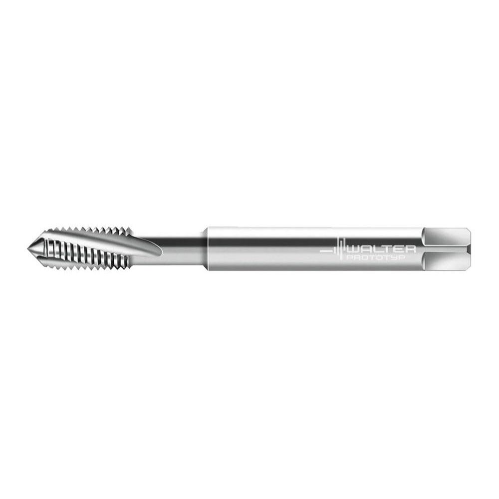 #8-32 UNC, 3 Flute, 15&deg; Helix, Modified Bottoming Chamfer, Bright Finish, Powdered Metal Spiral Flute STI Tap