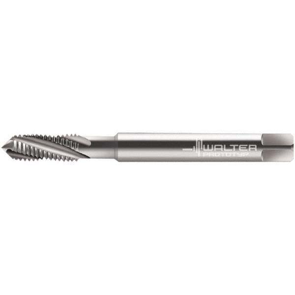 Spiral Flute Tap: #3-48 UNC, 3 Flutes, Modified Bottoming, 2B Class of Fit, Powdered Metal, Bright/Uncoated