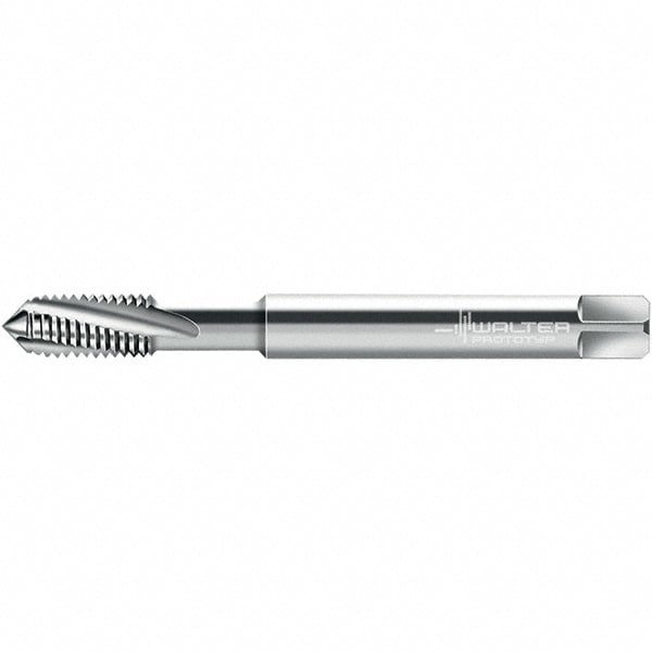 Spiral Flute Tap: #8-32 DIN 2184-1, 3 Flutes, Semi-Bottoming, 3B Class of Fit, High Speed Steel, Bright/Uncoated