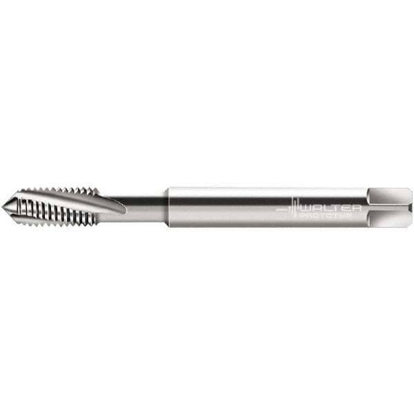 Spiral Flute Tap: #10-24 UNC, 3 Flutes, Modified Bottoming, 3B Class of Fit, Powdered Metal, Bright/Uncoated