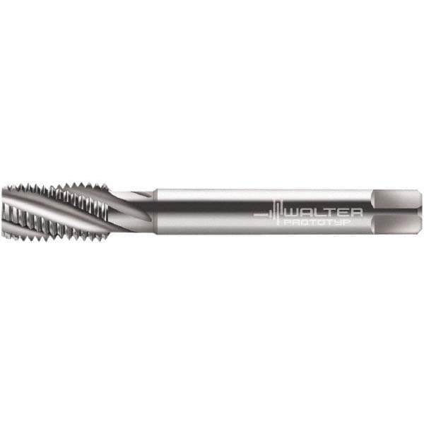 Spiral Flute Tap: 5/8-11 UNC, 4 Flutes, Modified Bottoming, 2B Class of Fit, Powdered Metal, Bright/Uncoated