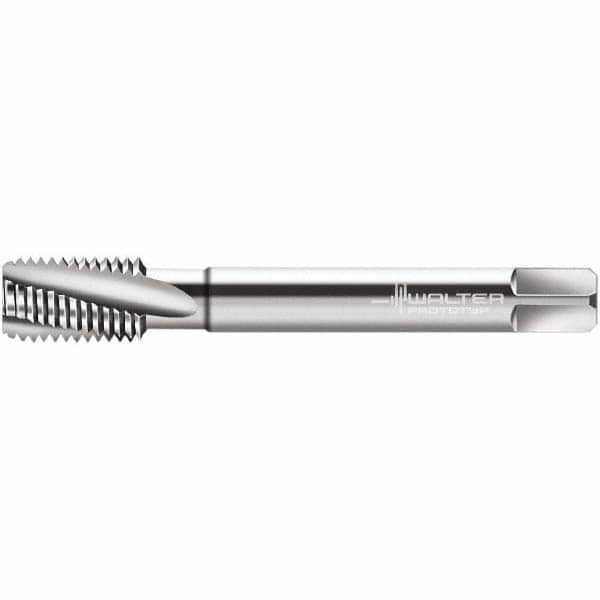 Spiral Flute Tap: 5/8-11 UNC, 4 Flutes, Modified Bottoming, 2B Class of Fit, Powdered Metal, Bright/Uncoated