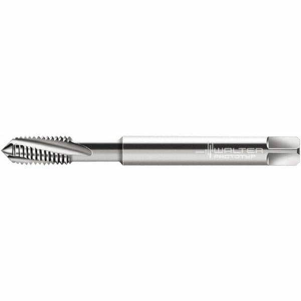 Spiral Flute Tap: 3/8-24 UNF, 3 Flutes, Modified Bottoming, 2B Class of Fit, Powdered Metal, Bright/Uncoated
