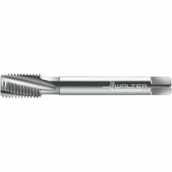 Spiral Flute Tap: 7/16-20 DIN 2184-1, 3 Flutes, Semi-Bottoming, 3B Class of Fit, High Speed Steel, Bright/Uncoated