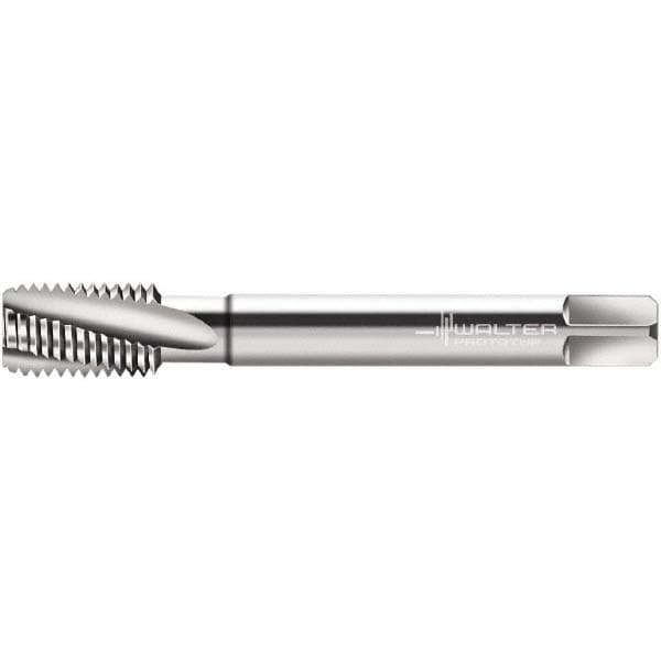 3/8-24 UNF, 4 Flute, 15&deg; Helix, Modified Bottoming Chamfer, Bright Finish, Powdered Metal Spiral Flute STI Tap