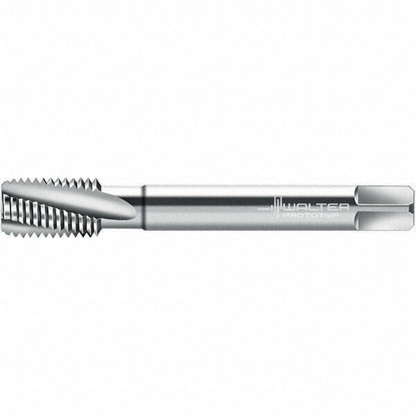 Spiral Flute Tap: 5/8-18 DIN 2184-1, 4 Flutes, Semi-Bottoming, 3B Class of Fit, High Speed Steel, Bright/Uncoated