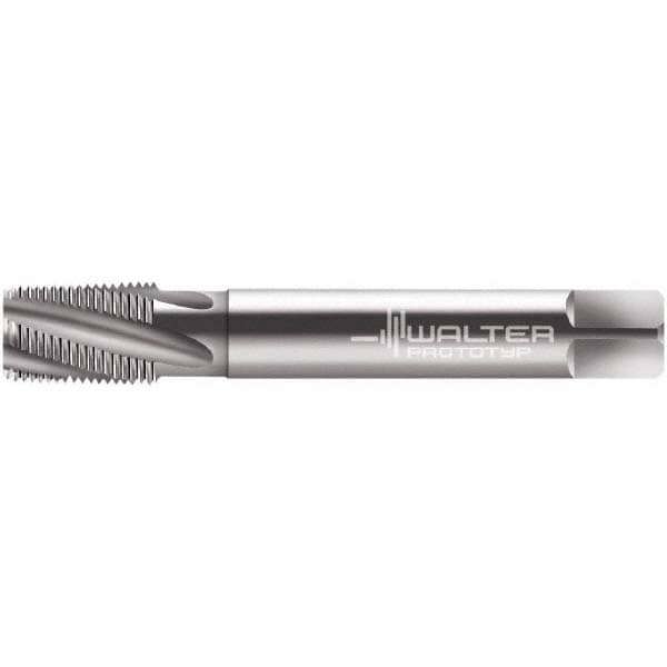 1/8-27 NPT, 15&deg; Helix, 4 Flutes, Modified Bottoming Chamfer, Bright Finish, Cobalt, Spiral Flute Pipe Tap