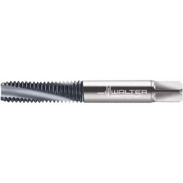 Spiral Flute Tap: #8-32 UNC, 3 Flutes, Modified Bottoming, 3B Class of Fit, Powdered Metal, Bright/Uncoated