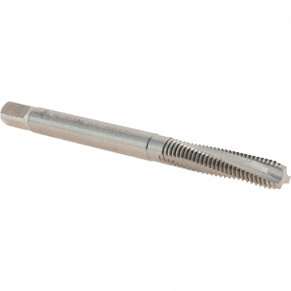 Spiral Flute Tap: #10-32 UNF, 3 Flutes, Modified Bottoming, 3B Class of Fit, Powdered Metal, Bright/Uncoated