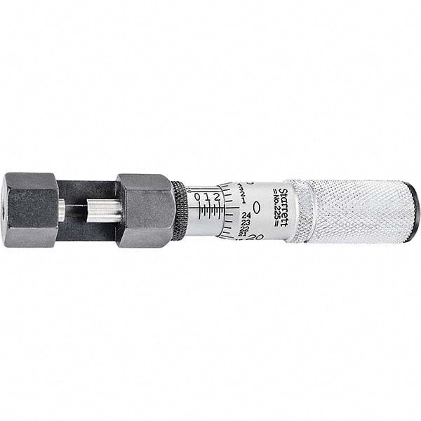 0 to 0.4 Inch Measurement Range, 0.0001 Inch Graduation, Satin Chrome Coated Carbide, Mechanical Wire Micrometer