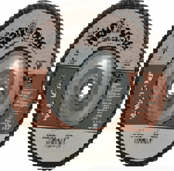 Flap Disc: 5/8-11 Hole, 40 Grit, Aluminum Oxide, Type 27