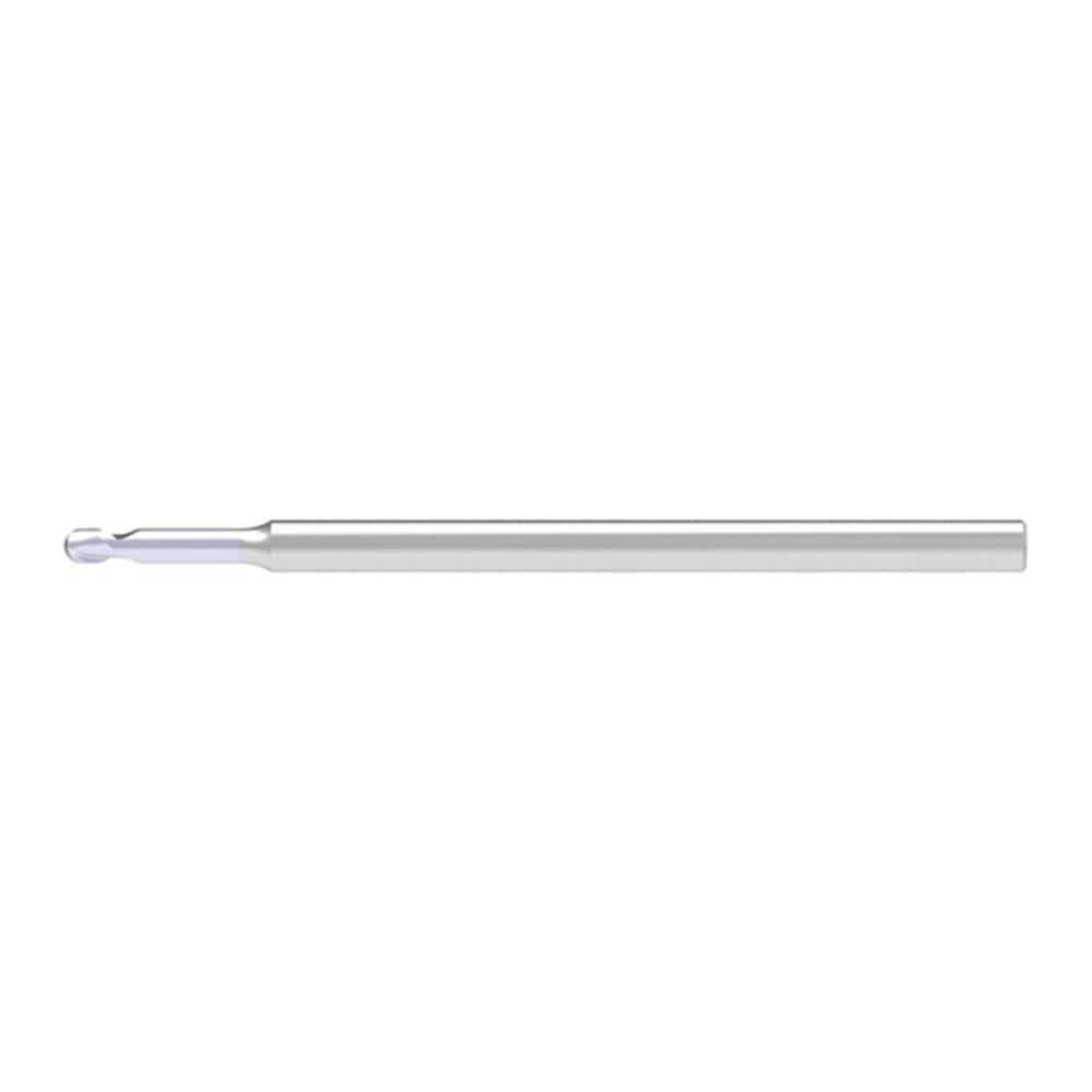 Ball End Mills; Mill Diameter (Decimal Inch): 0.0080 ; Mill Diameter (mm): 0.20 ; Number Of Flutes: 2 ; End Mill Material: Solid Carbide ; Length of Cut (mm): 0.2000 ; Shank Diameter (mm): 3.0000