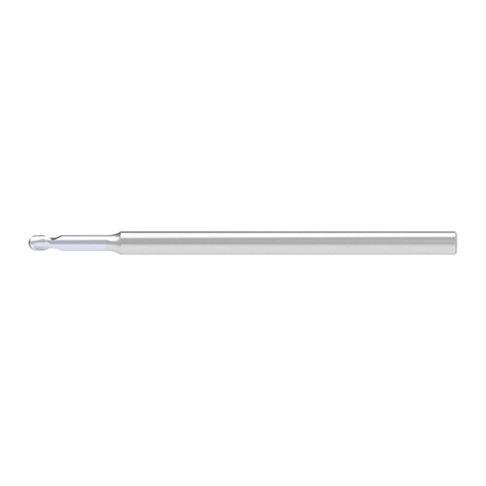 Ball End Mills; Mill Diameter (Decimal Inch): 0.0800 ; Mill Diameter (mm): 2.00 ; Number Of Flutes: 2 ; End Mill Material: Solid Carbide ; Length of Cut (mm): 2.0000 ; Shank Diameter (mm): 3.0000