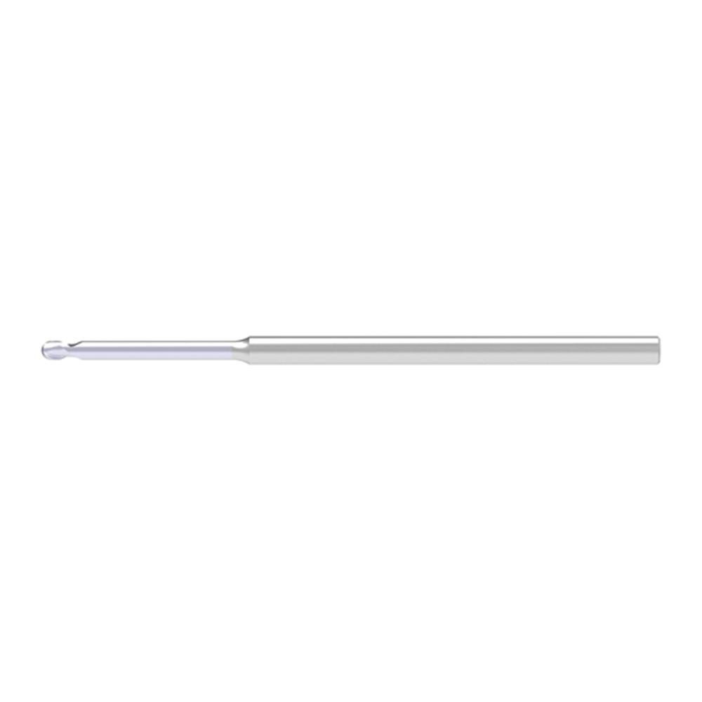 Ball End Mills; Mill Diameter (Decimal Inch): 0.0800 ; Mill Diameter (mm): 2.00 ; Number Of Flutes: 2 ; End Mill Material: Solid Carbide ; Length of Cut (mm): 2.0000 ; Shank Diameter (mm): 3.0000