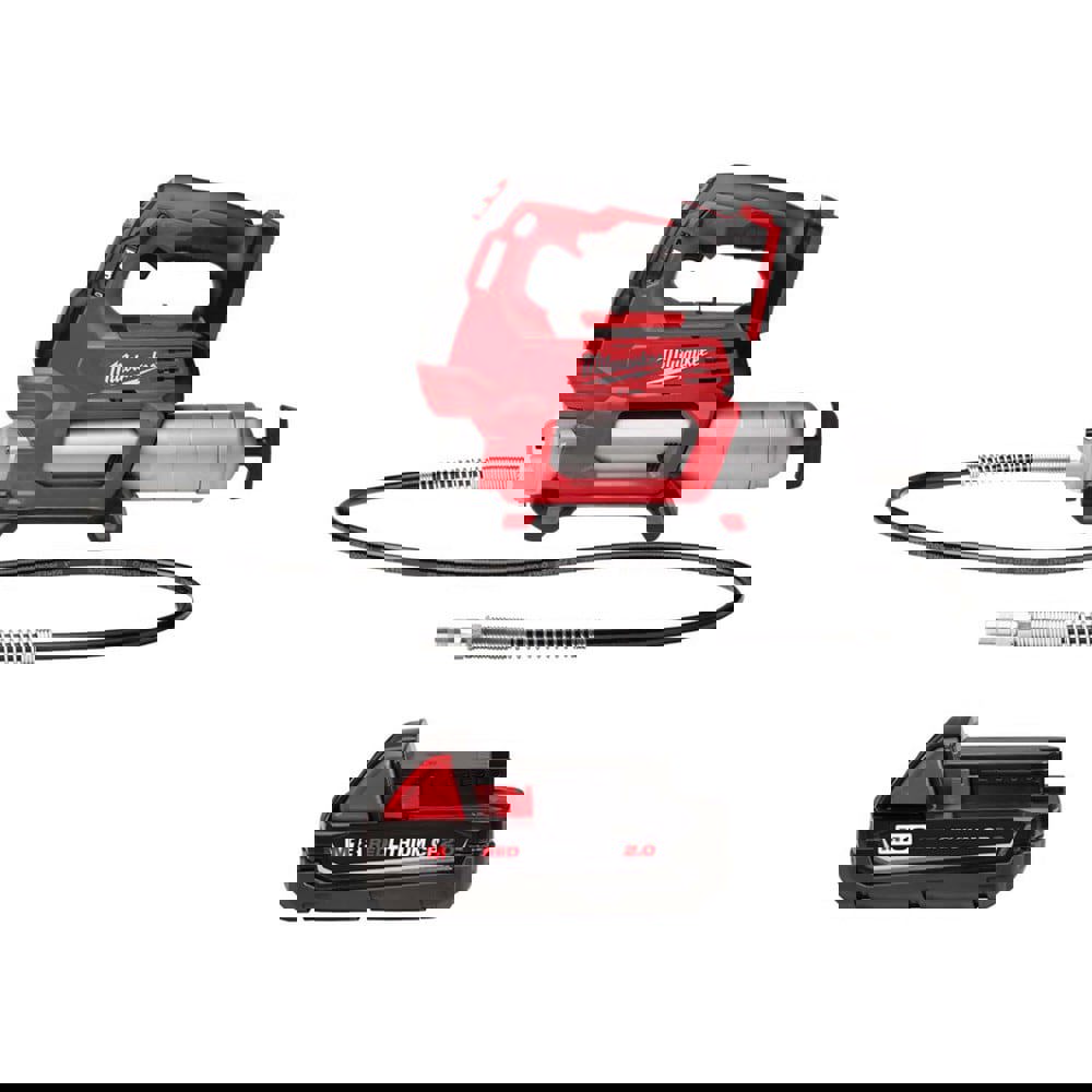Grease Guns; Type: Battery-Operated Grease Gun ; Flexible Hose: Yes ; Continuous Flow Rate: 10 ; Continuous Flow Rate (CFM): 0.01 ; Continuous Flow Rate (g/min): 283.00 ; Rigid or Flexible Hose: Flexible