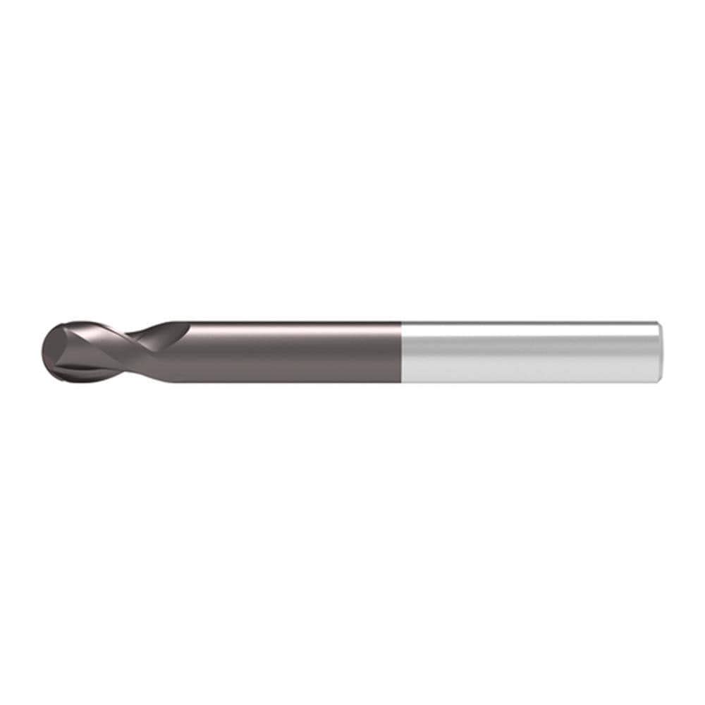Ball End Mills; Mill Diameter (Decimal Inch): 0.1200 ; Mill Diameter (mm): 3.00 ; Number Of Flutes: 2 ; End Mill Material: Solid Carbide ; Length of Cut (mm): 5.0000 ; Shank Diameter (mm): 4.0000
