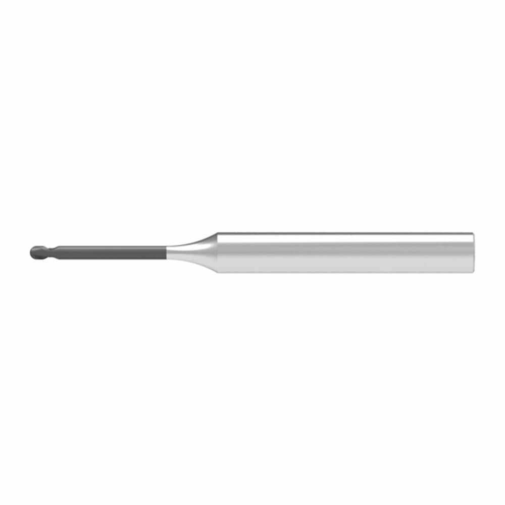 Ball End Mills; Mill Diameter (Decimal Inch): 0.0800 ; Mill Diameter (mm): 2.00 ; Number Of Flutes: 2 ; End Mill Material: Solid Carbide ; Length of Cut (mm): 2.0000 ; Shank Diameter (mm): 6.0000