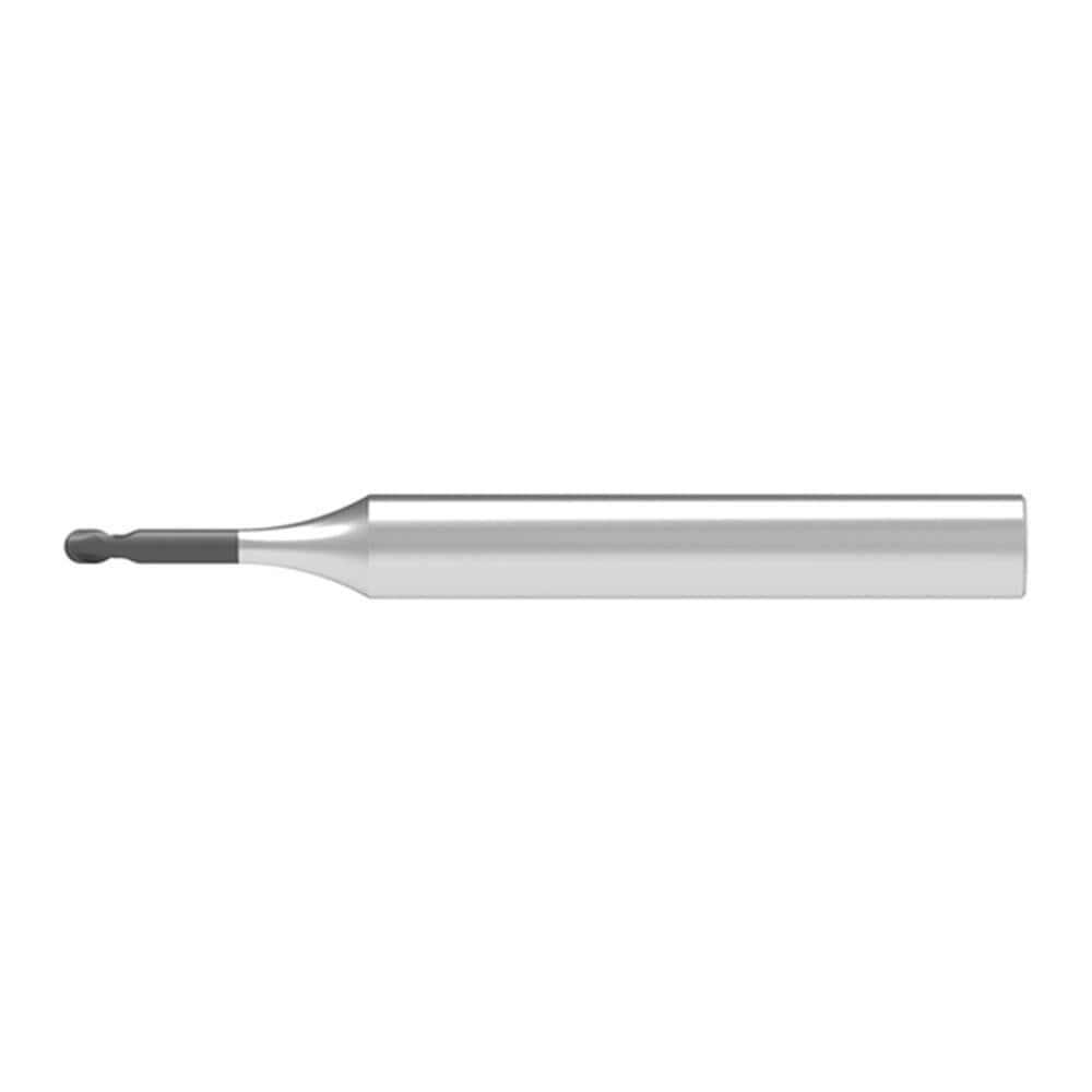 Ball End Mills; Mill Diameter (Decimal Inch): 0.0320 ; Mill Diameter (mm): 0.80 ; Number Of Flutes: 2 ; End Mill Material: Solid Carbide ; Length of Cut (mm): 1.2000 ; Shank Diameter (mm): 6.0000