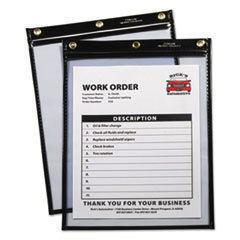 15 Pc Shop Ticket Holder: Black & Clear