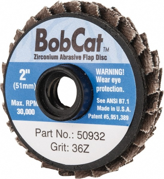 Flap Disc: 36 Grit, Zirconia Alumina, Type 27