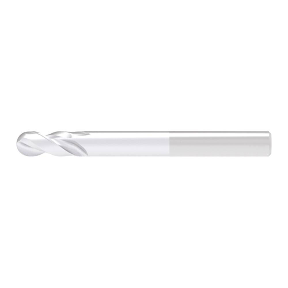 Ball End Mills; Mill Diameter (Decimal Inch): 0.1600 ; Mill Diameter (mm): 4.00 ; Number Of Flutes: 2 ; End Mill Material: Solid Carbide ; Length of Cut (mm): 10.0000 ; Shank Diameter (mm): 6.0000
