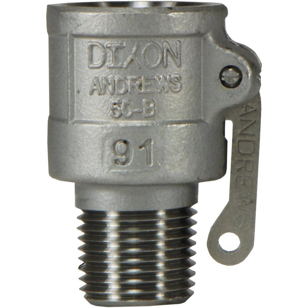 Suction & Discharge Hose Couplings; Type: Type B Coupler ; Coupling Type: Cam & Groove ; Coupling Descriptor: Coupler x MNPT ; Material: Stainless Steel ; Coupler Size (Fractional Inch): 1/2 ; Thread Size: 1/2