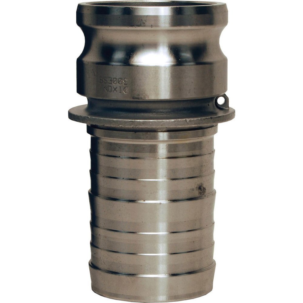 Suction & Discharge Hose Couplings; Type: Type E Adapter ; Coupling Type: Cam & Groove ; Coupling Descriptor: Adapter x Hose Shank ; Material: Stainless Steel ; Coupler Size (Fractional Inch): 1/2 ; Thread Size: Non-Threaded