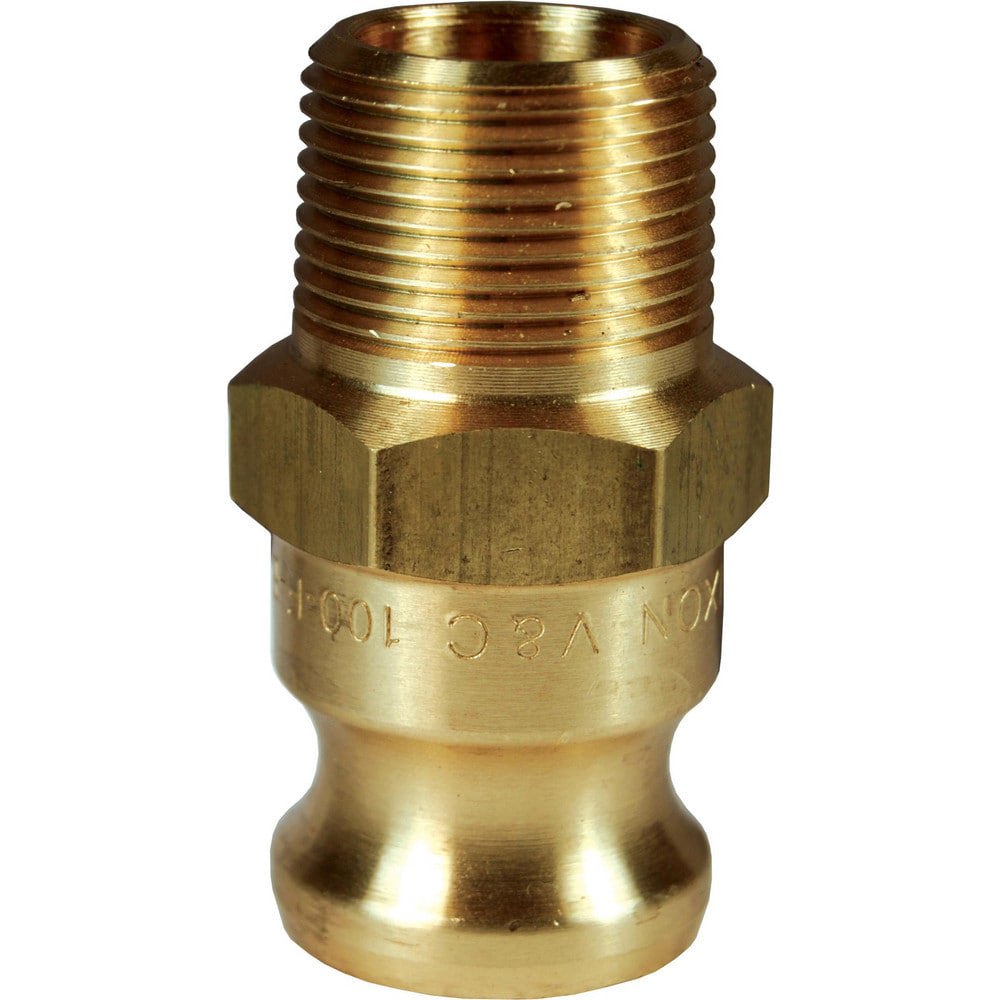 Suction & Discharge Hose Couplings; Type: Type F Adapter ; Coupling Type: Cam & Groove ; Coupling Descriptor: Adapter x MNPT ; Material: Brass ; Coupler Size (Fractional Inch): 1/2 ; Thread Size: 1/2