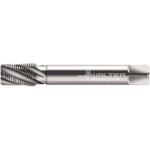 3/8-18 NPT, 40&deg; Helix, 4 Flutes, Modified Bottoming Chamfer, Bright Finish, Cobalt, Spiral Flute Pipe Tap