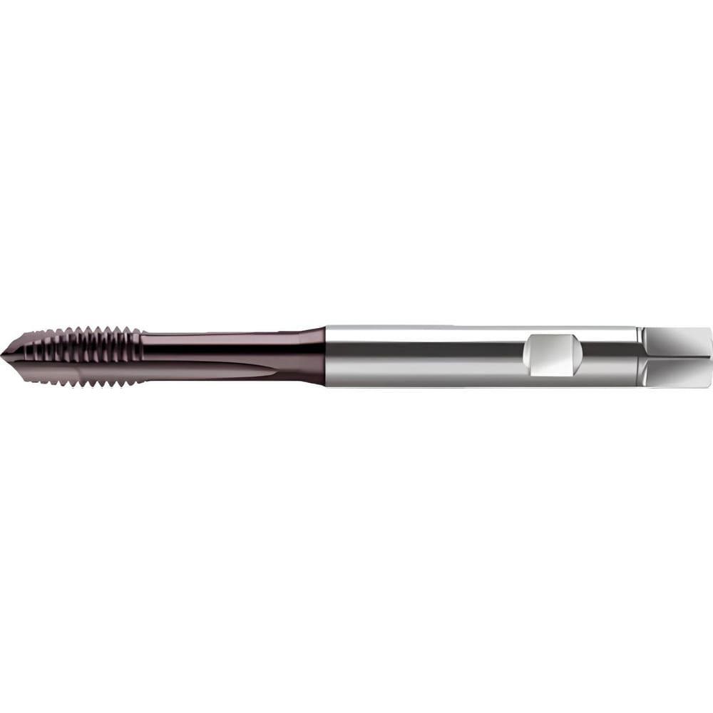 Spiral Point Tap: M3x0.5 Metric, 3 Flutes, Plug Chamfer, 6H Class of Fit, High-Speed Steel-E, THL Coated