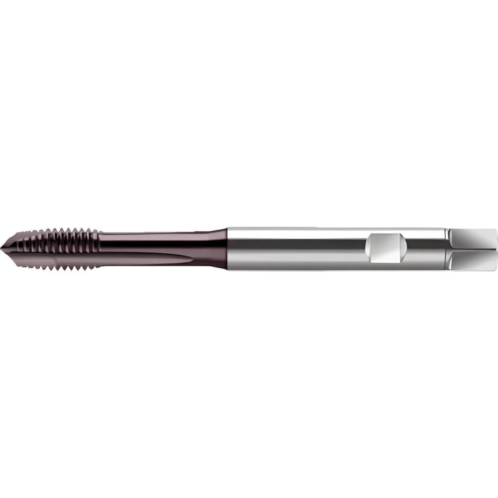 Spiral Point Tap: M5x0.8 Metric, 3 Flutes, Plug Chamfer, 6H Class of Fit, High-Speed Steel-E, THL Coated