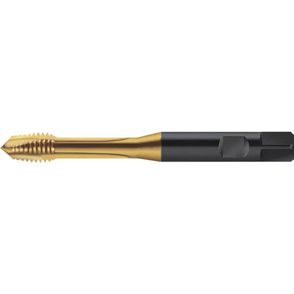 Spiral Point Tap: MF12x1.25 Metric Fine, 3 Flutes, Plug Chamfer, 6H Class of Fit, High-Speed Steel-E, TiN Coated