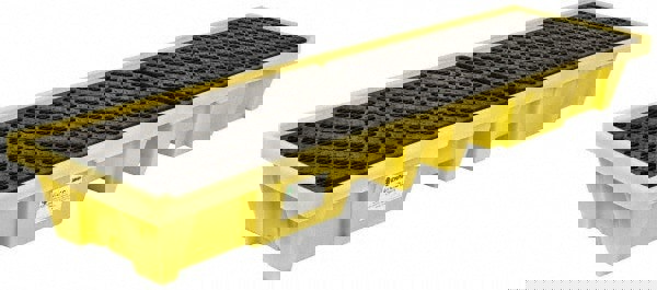 Spill Pallet: 4 Drum, 66 gal, 3,000 lb, Plastic