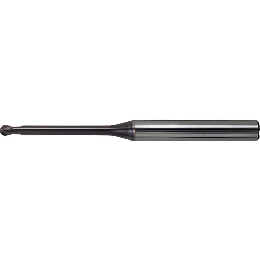 Ball End Mills; Mill Diameter (Decimal Inch): 0.0315 ; Mill Diameter (mm): 0.80 ; Number Of Flutes: 2 ; End Mill Material: Solid Carbide ; Length of Cut (Decimal Inch): 0.0252 ; Length of Cut (mm): 0.64