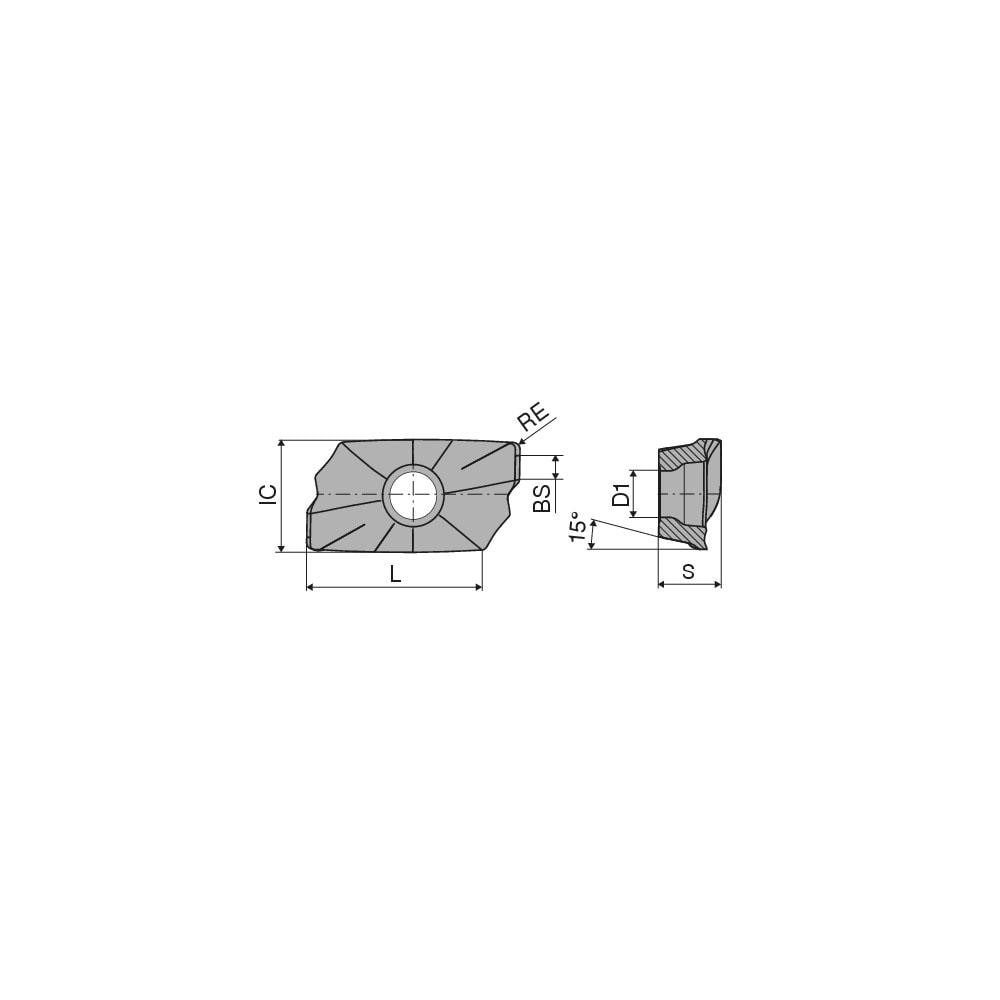 Milling Insert: ANSI XDKT 11T304SR-M50 CTCP230, ISO XDKT 11T304SR-M50 CTCP230, CTCP230, Solid Carbide