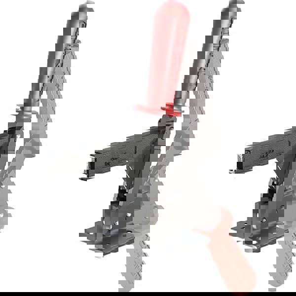 Manual Hold-Down Toggle Clamp: Vertical, 696.91 lb Capacity, Solid Bar, Flanged Base