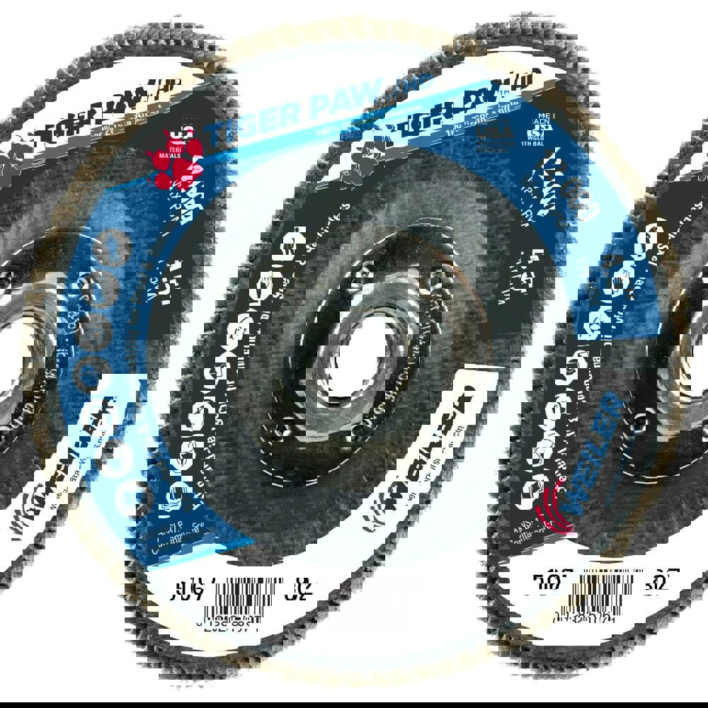 Flap Disc: 5/8-11 Hole, 60 Grit, Zirconia Alumina, Type 29