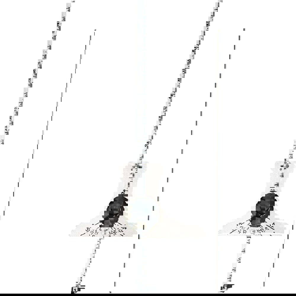 0 to 6 Inch Rule Measurement Range, 30 to 60&deg; Angle Measurement Range, Steel Depth and Angle Gage with Rod