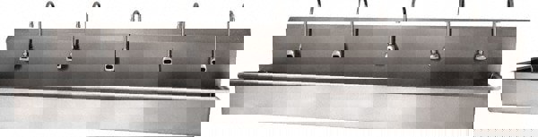 5 Person Wash-Station: Electronic Faucet, 304 Stainless Steel