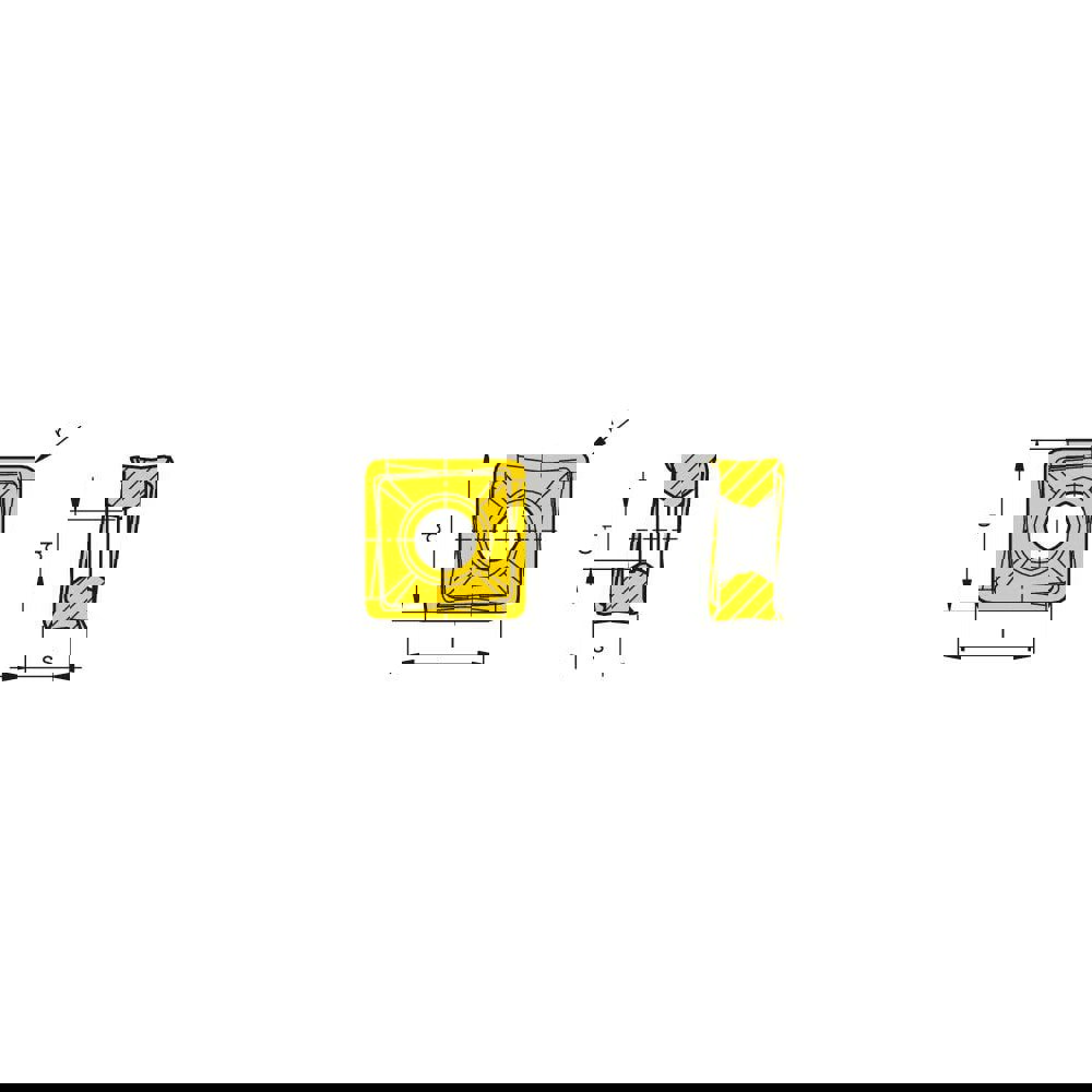 Milling Insert: SNHU 120408SR-M50 CTPP235, CTPP235, Solid Carbide