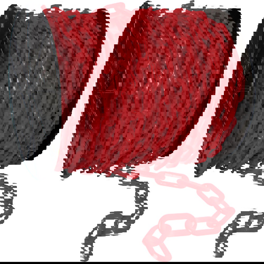 Barrier Rope & Chain; Type: Safety Chain ; Snap End Material: Plastic; Polyethylene ; Hook Fitting Material: Plastic ; Color: Red ; Link Type: Straight Link ; Rope/ Chain Material: Plastic; Polyethylene
