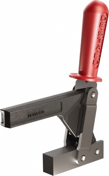 Manual Hold-Down Toggle Clamp: Vertical, 1,146.53 lb Capacity, Solid Bar, Solid Base