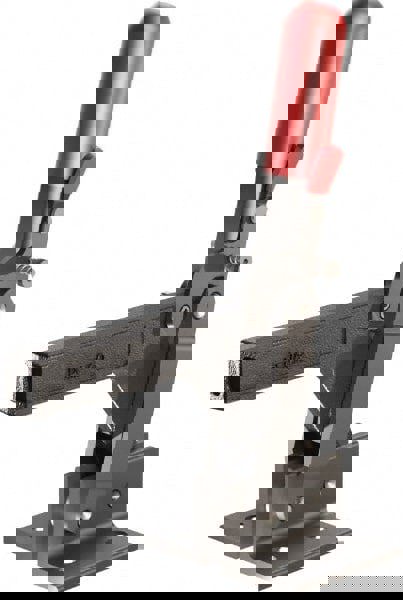 Manual Hold-Down Toggle Clamp: Vertical, 1,146.53 lb Capacity, Solid Bar, Flanged Base