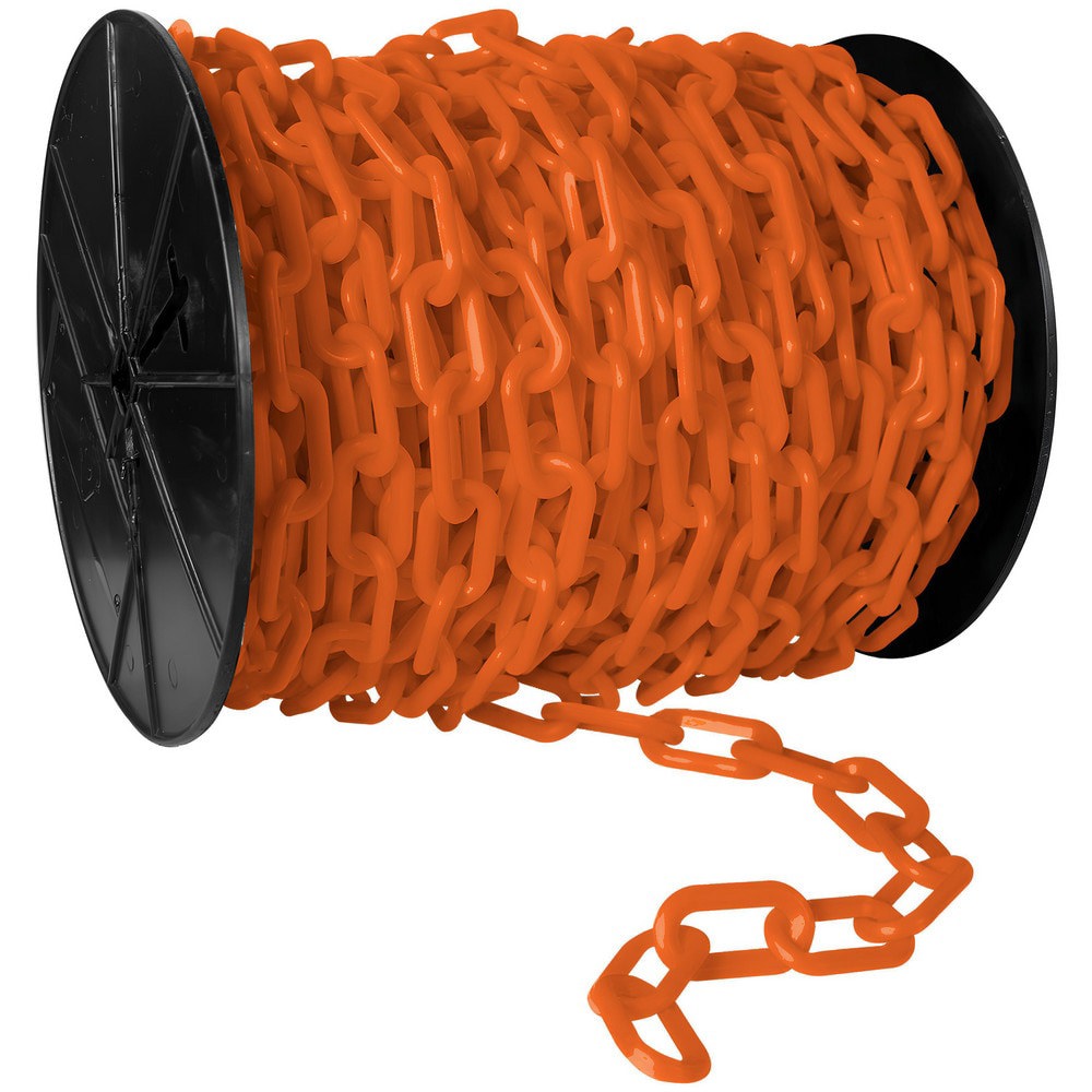 Barrier Rope & Chain; Type: Safety Chain ; Snap End Material: Plastic; Polyethylene ; Hook Fitting Material: Plastic ; Color: Safety Orange ; Link Type: Straight Link ; Rope/ Chain Material: Plastic; Polyethylene