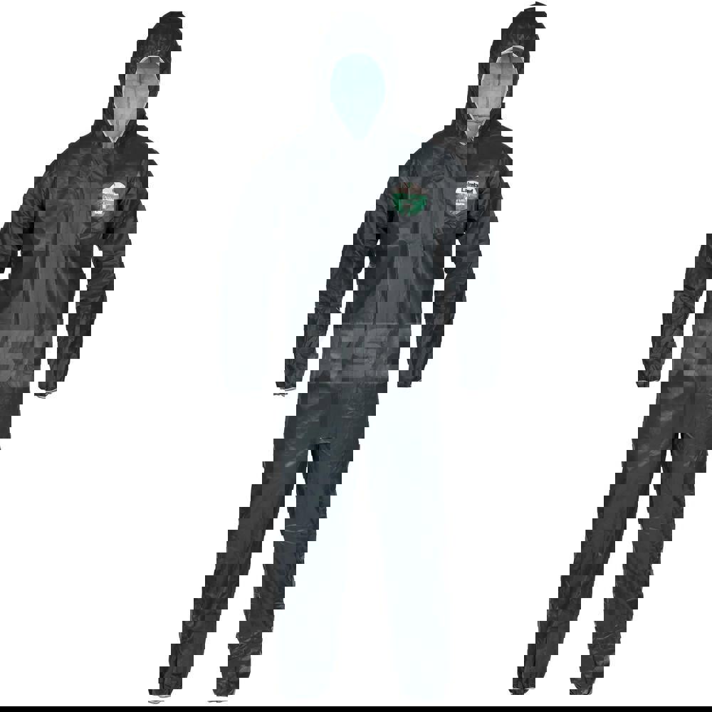 Disposable Coveralls: Size Large, 4.92 oz, Zipper Closure